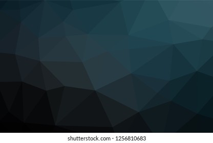 Dark BLUE vector abstract polygonal cover. Creative illustration in halftone style with gradient. The textured pattern can be used for background.