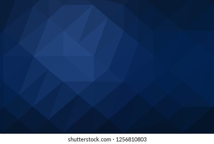 Dark BLUE vector abstract polygonal texture. Colorful illustration in abstract style with gradient. Brand new style for your business design.