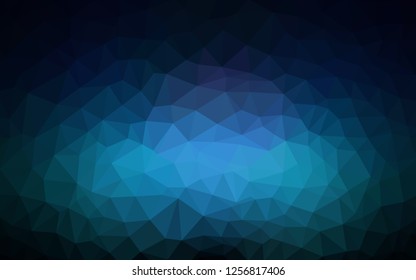 Dark BLUE vector abstract polygonal pattern. Shining colorful illustration with triangles. Pattern for a brand book's backdrop.