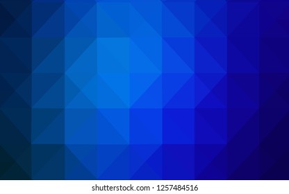 Dark BLUE vector abstract polygonal background. A completely new color illustration in a polygonal style. Pattern for a brand book's backdrop.