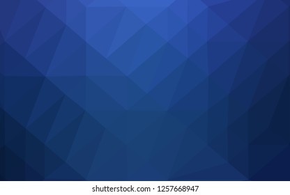 Dark BLUE vector abstract polygonal layout. Colorful illustration in abstract style with gradient. Elegant pattern for a brand book.