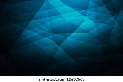 Dark BLUE vector abstract polygonal pattern. Elegant bright polygonal illustration with gradient. Polygonal design for your web site.