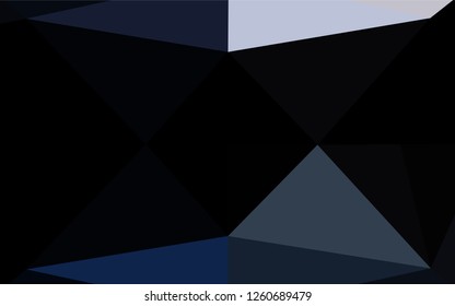 Dark BLUE vector abstract polygonal cover. A sample with polygonal shapes. Brand new design for your business.