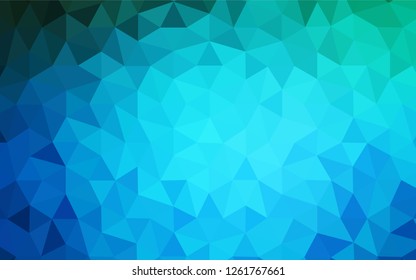Dark BLUE vector abstract polygonal template. A completely new color illustration in a polygonal style. Polygonal design for your web site.