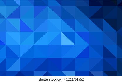 Dark BLUE vector abstract polygonal background. Geometric illustration in Origami style with gradient.  Pattern for a brand book's backdrop.
