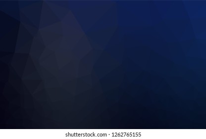 Dark BLUE vector abstract polygonal texture. A vague abstract illustration with gradient. The textured pattern can be used for background.