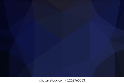 Dark BLUE vector abstract polygonal texture. A vague abstract illustration with gradient. Brand new design for your business.