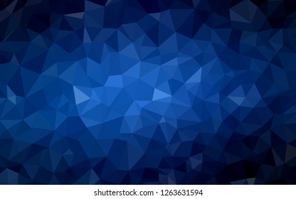 Dark BLUE vector abstract polygonal pattern. Modern abstract illustration with triangles. Triangular pattern for your design.