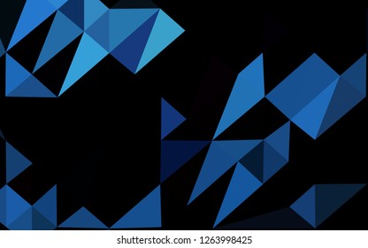 Dark BLUE vector abstract polygonal layout. A sample with polygonal shapes. Brand new style for your business design.