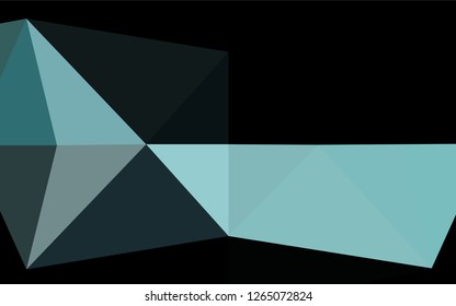 Dark BLUE vector abstract polygonal cover. Geometric illustration in Origami style with gradient.  The best triangular design for your business.