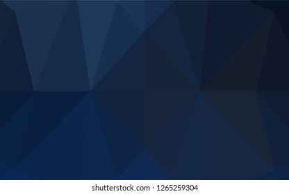 Dark BLUE vector abstract polygonal layout. A vague abstract illustration with gradient. A completely new template for your business design.