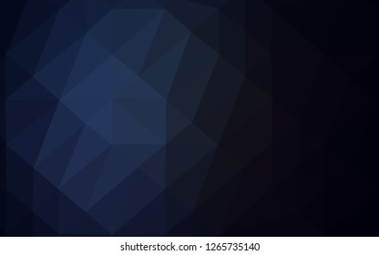 Dark BLUE vector abstract polygonal cover. Triangular geometric sample with gradient.  Polygonal design for your web site.