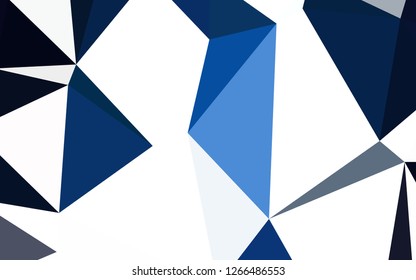 Dark BLUE vector abstract polygonal background. Colorful illustration in abstract style with triangles. New template for your brand book.
