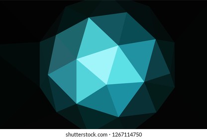 Dark BLUE vector abstract polygonal pattern. Colorful abstract illustration with triangles. New template for your brand book.