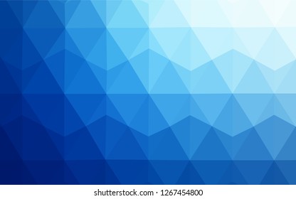 Dark BLUE vector abstract polygonal template. Colorful illustration in abstract style with triangles. Template for cell phone's backgrounds.
