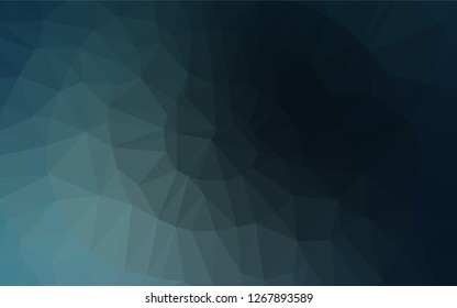 Dark BLUE vector abstract polygonal layout. Modern geometrical abstract illustration with gradient. The completely new template can be used for your brand book.