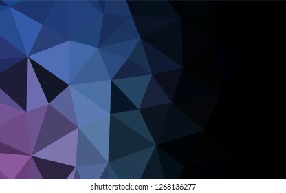 Dark BLUE vector abstract polygonal layout. A sample with polygonal shapes. The polygonal design can be used for your web site.