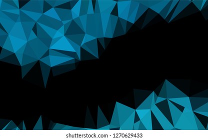 Dark BLUE vector abstract polygonal layout. Glitter abstract illustration with an elegant design. The completely new template can be used for your brand book.