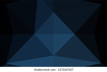 Dark BLUE vector abstract polygonal cover. Geometric illustration in Origami style with gradient.  Brand new style for your business design.