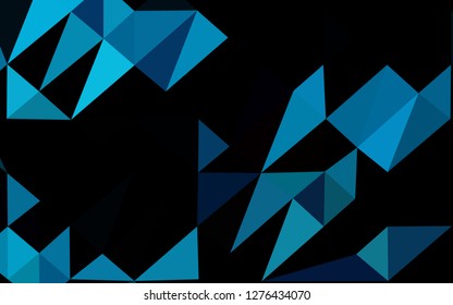 Dark BLUE vector abstract polygonal layout. Geometric illustration in Origami style with gradient. Brand new design for your business.