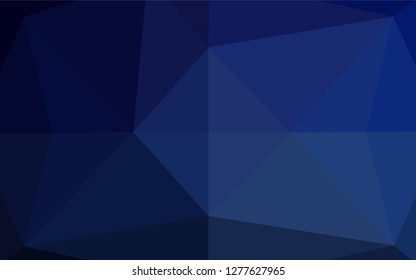 Dark BLUE vector abstract polygonal layout. A sample with polygonal shapes. Brand new design for your business.