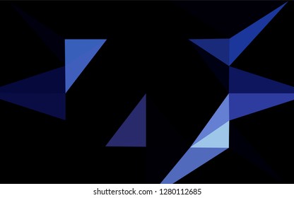 Dark BLUE vector abstract polygonal layout. Glitter abstract illustration with an elegant design. A completely new design for your business.