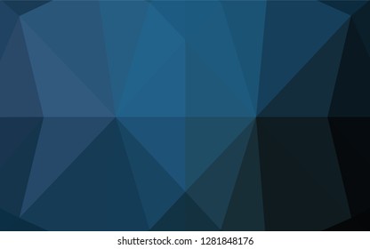 Dark BLUE vector abstract polygonal texture. Colorful illustration in abstract style with gradient. A completely new template for your business design.