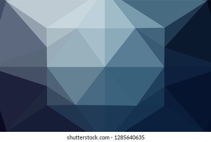 Dark BLUE vector abstract polygonal texture. An elegant bright illustration with gradient. Brand new style for your business design.