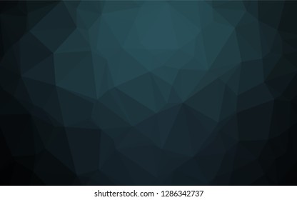 Dark BLUE vector abstract polygonal layout. Triangular geometric sample with gradient.  A completely new template for your business design.