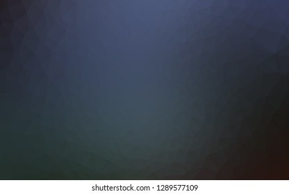 Dark BLUE vector abstract polygonal cover. A sample with polygonal shapes. The best triangular design for your business.