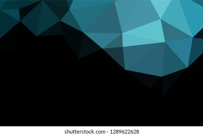 Dark BLUE vector abstract polygonal layout. Shining illustration, which consist of triangles. A completely new design for your business.