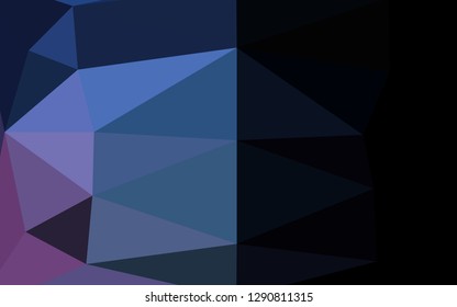 Dark BLUE vector abstract polygonal cover. Brand new colorful illustration in with gradient. Brand new design for your business.