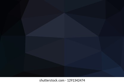 Dark BLUE vector abstract polygonal layout. Triangular geometric sample with gradient.  Triangular pattern for your business design.