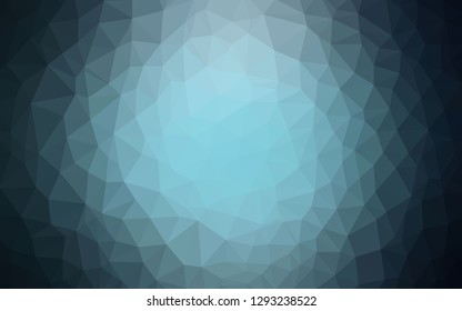 Dark BLUE vector abstract polygonal template. Colorful illustration in polygonal style with gradient. Best triangular design for your business.