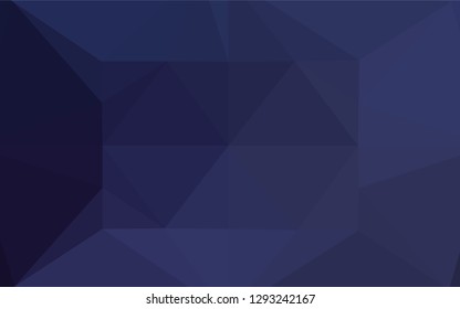 Dark BLUE vector abstract polygonal layout. Geometric illustration in Origami style with gradient.  Brand new style for your business design.
