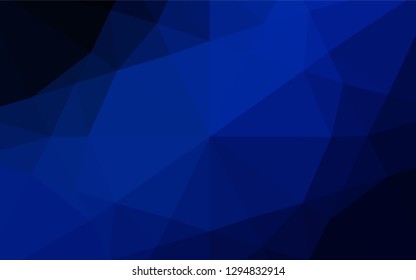 Dark BLUE vector abstract polygonal texture. Brand new colored illustration in blurry style with gradient. Brand new design for your business.