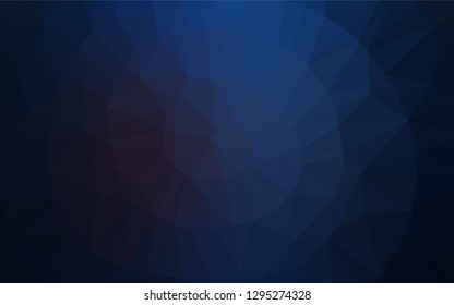 Dark BLUE vector abstract polygonal texture. Creative geometric illustration in Origami style with gradient. The textured pattern can be used for background.
