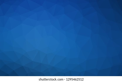 Dark BLUE vector abstract polygonal cover. Modern geometrical abstract illustration with gradient. Template for a cell phone background.