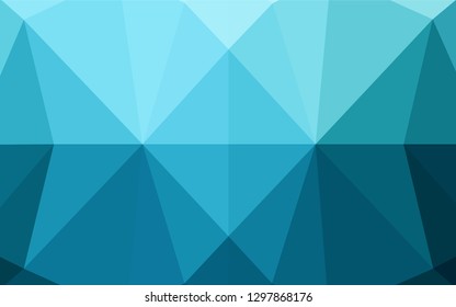 Dark BLUE vector abstract polygonal cover. Shining colored illustration in a Brand new style. The polygonal design can be used for your web site.