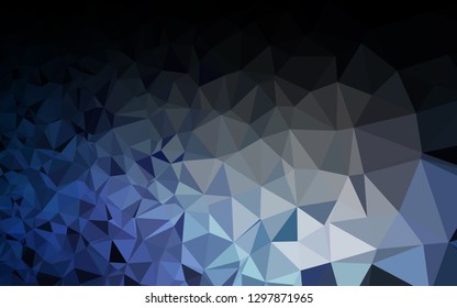 Dark BLUE vector abstract polygonal cover. Shining colored illustration in a Brand new style. Completely new design for your business.