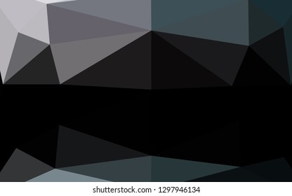 Dark BLUE vector abstract polygonal cover. Modern geometrical abstract illustration with gradient. Completely new template for your business design.