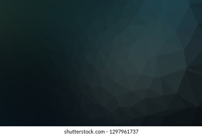 Dark BLUE vector abstract polygonal texture. A completely new color illustration in a vague style. Triangular pattern for your business design.