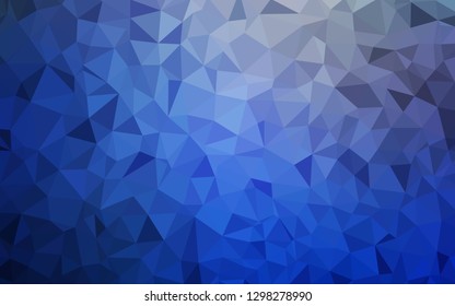 Dark BLUE vector abstract polygonal pattern. Modern abstract illustration with triangles. Triangular pattern for your design.