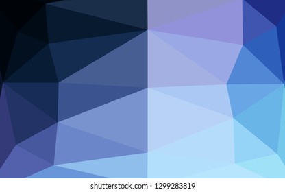 Dark BLUE vector abstract polygonal texture. Colorful illustration in Origami style with gradient.  Elegant pattern for a brand book.