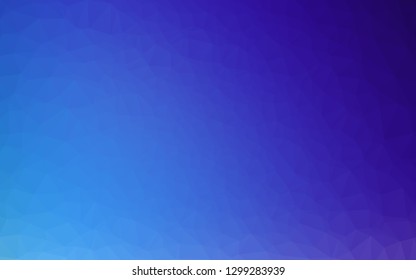 Dark BLUE vector abstract polygonal texture. Glitter abstract illustration with an elegant design. Textured pattern for background.