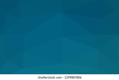 Dark BLUE vector abstract polygonal cover. Glitter abstract illustration with an elegant design. Template for a cell phone background.