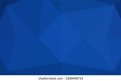 Dark BLUE vector abstract polygonal cover. Shining illustration, which consist of triangles. The completely new template can be used for your brand book.
