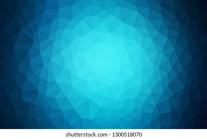 Dark BLUE vector abstract polygonal background. A sample with polygonal shapes. A completely new design for your leaflet.