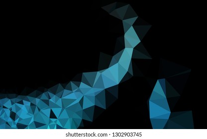Dark BLUE vector abstract polygonal texture. Brand new colorful illustration in with gradient. Brand new style for your business design.