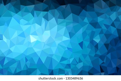 Dark BLUE vector abstract polygonal template. Geometric illustration in Origami style with gradient.  Completely new template for your banner.